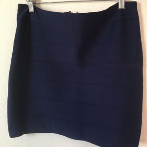 Bebe Bodycon Navy Mini Skirt